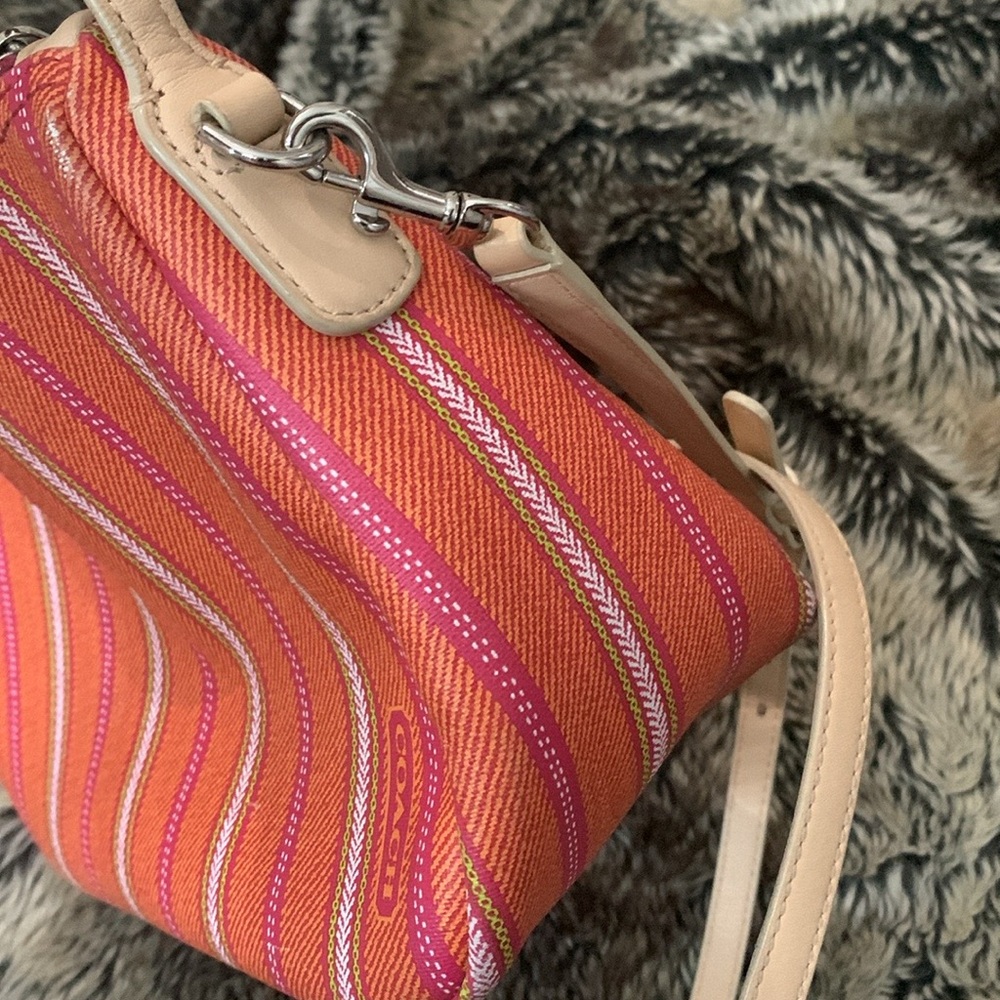 Coach Vibrant Colored Leather With Charm Shoulder/Crossbody Bag - Picture 9 of 15